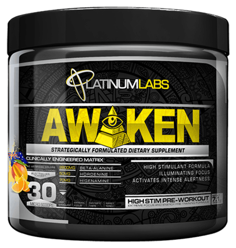 Awaken, 201 g, Platinum Labs. Pre Entreno. Energy & Endurance 