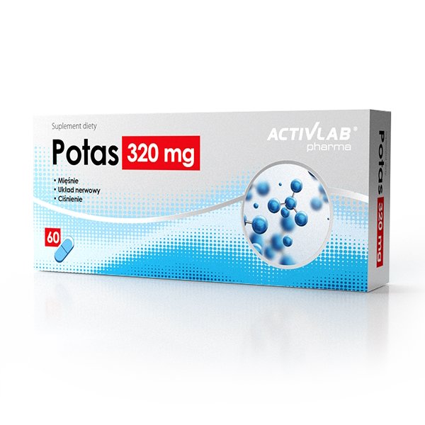 Витамины и минералы Activlab Potas 320 mg, 60 капсул,  ml, ActivLab. Vitamins and minerals. General Health Immunity enhancement 