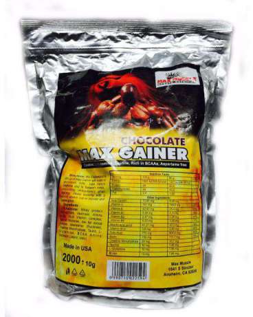 Max Gainer, 2000 g, Max Muscle. Gainer. Mass Gain Energy & Endurance recovery 