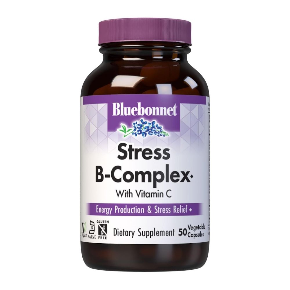 Bluebonnet Nutrition Витамины и минералы Bluebonnet Stress B-Complex, 50 вегакапсул, , 