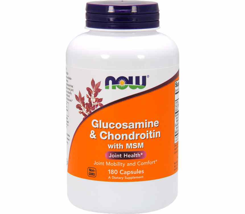 Для суставов и связок NOW Glucosaminе Chondroitin with MSM, 180 капсул,  ml, Now. For joints and ligaments. General Health Ligament and Joint strengthening 