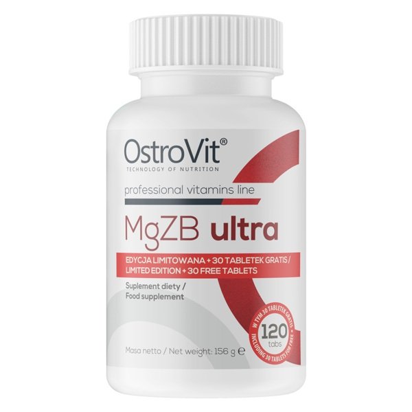Витамины и минералы OstroVit MgZB Ultra, 120 таблеток,  мл, OstroVit. Витамины и минералы. Поддержание здоровья Укрепление иммунитета 