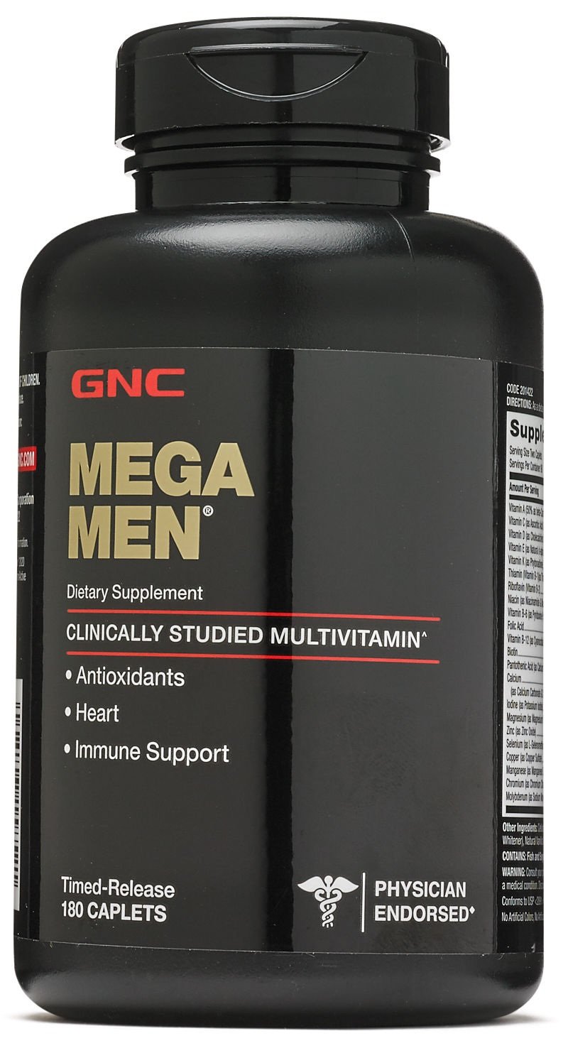 Витамины и минералы GNC Mega Men, 180 каплет,  мл, GNC. Витамины и минералы. Поддержание здоровья Укрепление иммунитета 