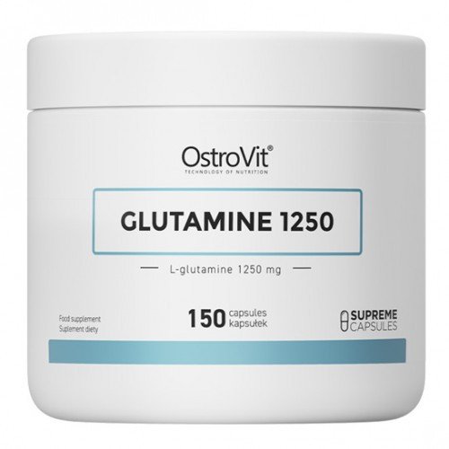 OstroVit Glutamine 1250 mg 150 caps,  ml, OstroVit. Glutamine. Mass Gain recovery Anti-catabolic properties 