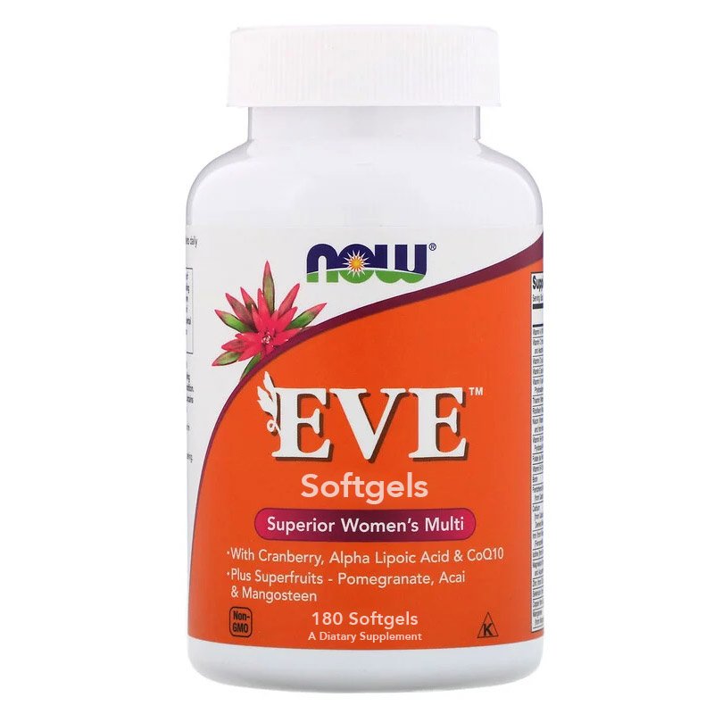 Now Витамины и минералы NOW EVE, 180 гелевых капсул, , 