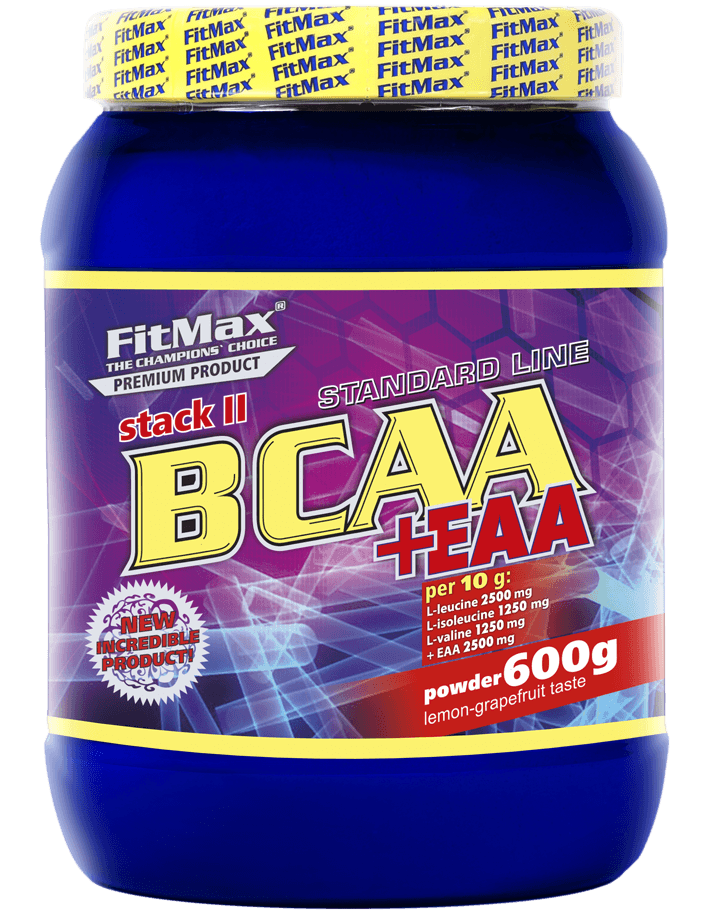 BCAA Stack II + EAA, 600 g, FitMax. Complejo de aminoácidos. 