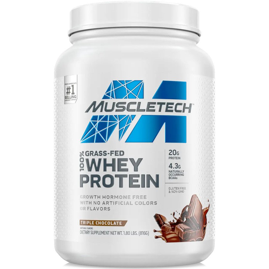 Протеин Muscletech 100% Grass-Fed Whey Protein, 816 грамм Шоколад,  ml, MuscleTech. Protein. Mass Gain recovery Anti-catabolic properties 