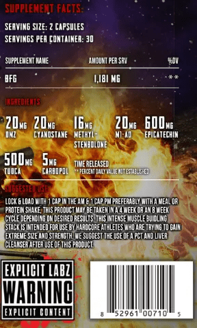 Explicit Labz  BFG (Big Fuckung Gunz) 60 шт. / 30 servings,  ml, Explicit Labz. Special supplements