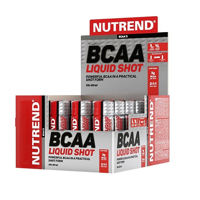 BCAA Nutrend BCAA Liquid Shot, 20x60 мл,  мл, Nutrend. BCAA. Снижение веса Восстановление Антикатаболические свойства Сухая мышечная масса 