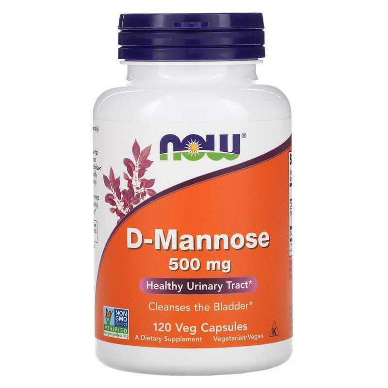 Now NOW Foods D-Mannose 500 mg 120 VCaps, , 120 шт.
