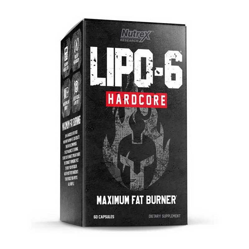 Nutrex Research Жиросжигатель Nutrex Lipo-6 Hardcore 60 капсул, , 