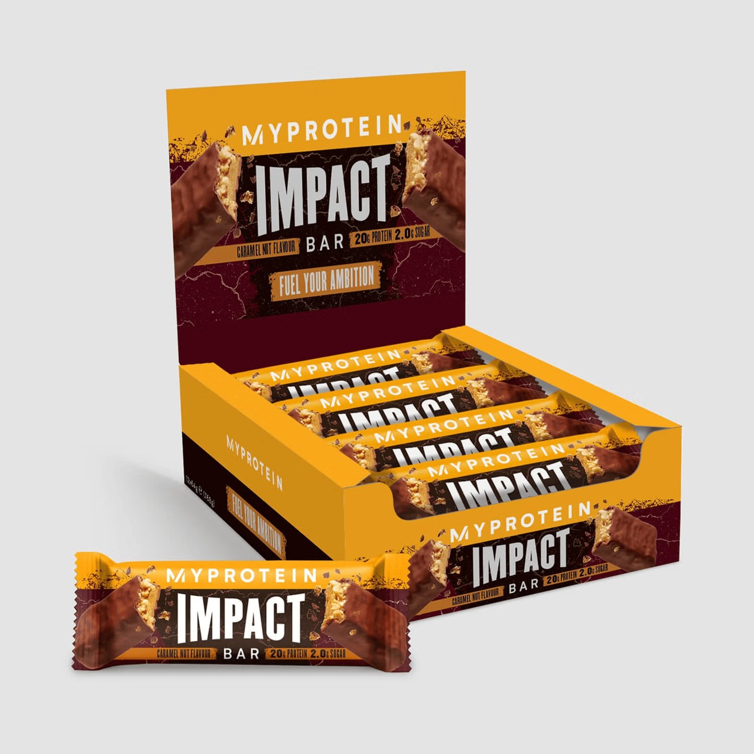 MyProtein Батончик MyProtein Impact Protein Bar, 12*64 грамм Карамель-орех, , 768 г