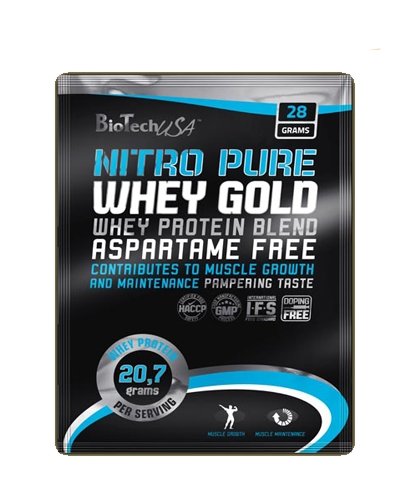 Nitro Pure Whey Gold, 28 g, BioTech. Whey Protein Blend. 