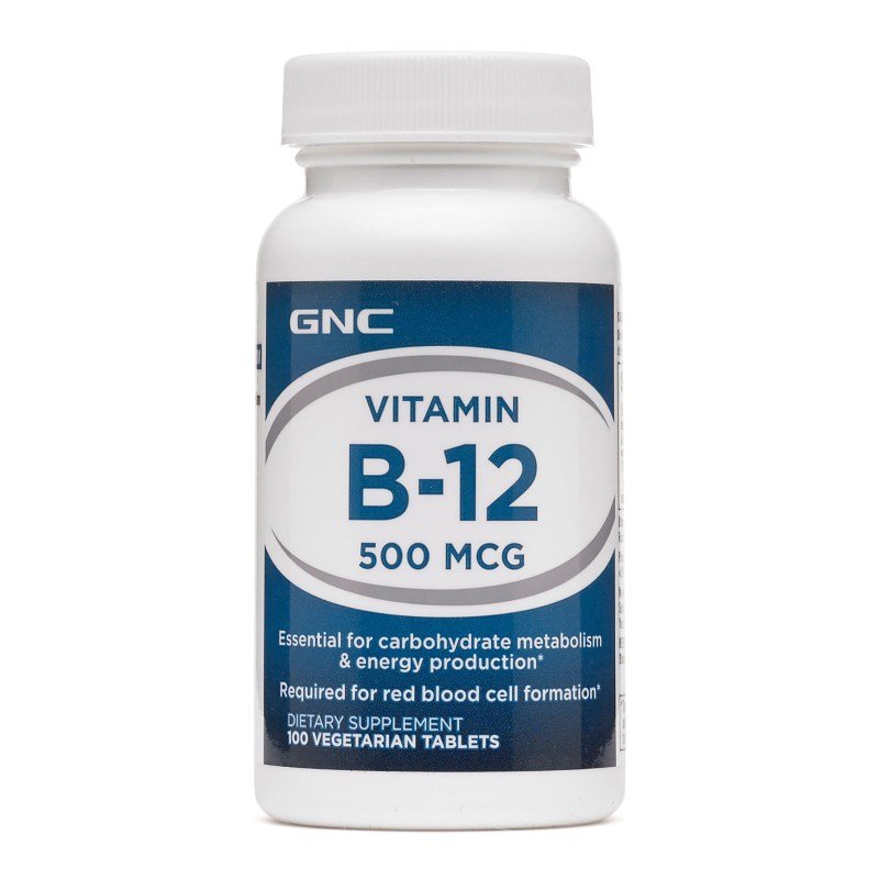 Витамины и минералы GNC Vitamin B-12 500, 100 таблеток,  ml, GNC. Vitamins and minerals. General Health Immunity enhancement 