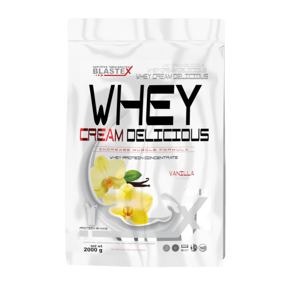 Whey Cream Delicious, 2000 g, Blastex. Whey Concentrate. Mass Gain recovery Anti-catabolic properties 