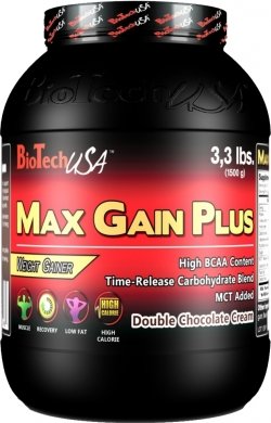 Max Gain Plus, 1500 g, BioTech. Gainer. Mass Gain Energy & Endurance recovery 