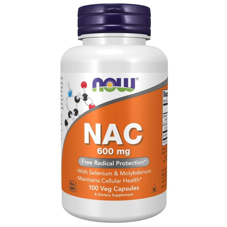 Аминокислота NOW NAC 600 mg, 100 вегакапсул,  ml, Now. Amino Acids. 