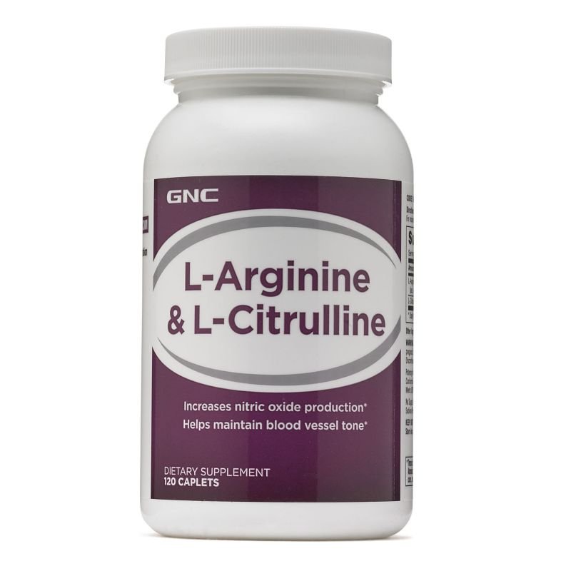 Аминокислота GNC L-Arginine and Citrulline, 120 капсул,  ml, GNC. Aminoácidos. 