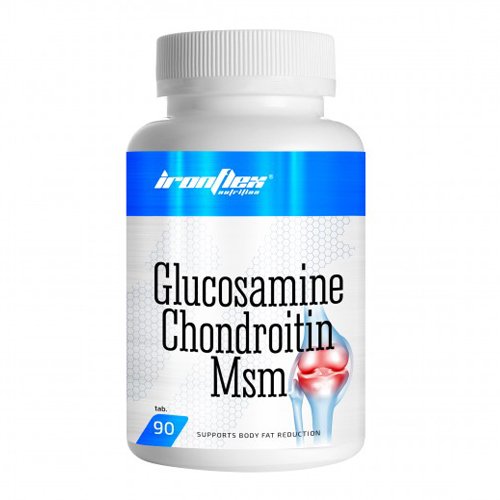 Glucosamine + Chondroitin + MSM, 90 piezas, IronFlex. Glucosamina Condroitina. General Health Ligament and Joint strengthening 