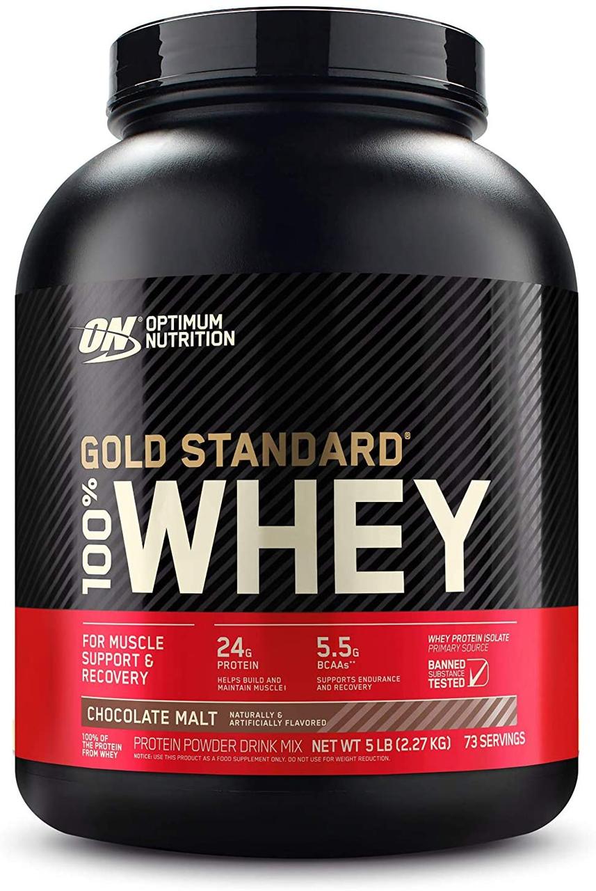 Optimum Nutrition Сывороточный протеин изолят Optimum Nutrition 100% Whey Gold Standard (2.3 кг) оптимум вей голд стандарт chocolate malt, , 2.3 