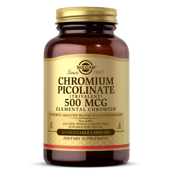 Solgar Хром пиколинат Solgar Chromium Picolinate 500 mcg (60 veg caps) солгар, , 60 