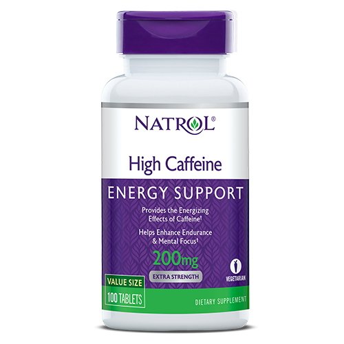 Предтренировочный комплекс Natrol High Caffeine, 100 таблеток,  мл, Nanox. Предтренировочный комплекс. Энергия и выносливость 