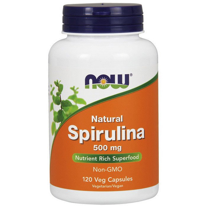 Спирулина Now Foods Natural Spirulina 500 mg (120 капс) нау фудс,  мл, Now. Спирулина. Поддержание здоровья 