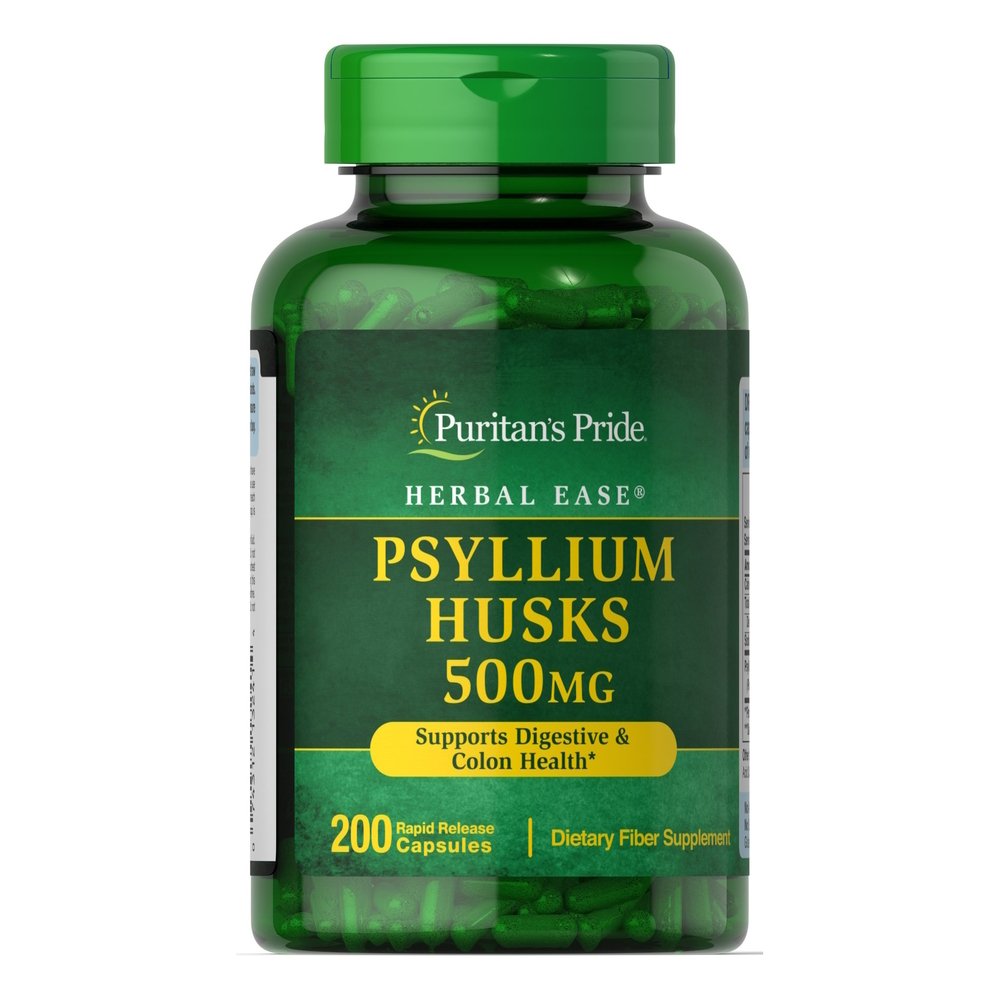Puritan's Pride Натуральная добавка Puritan's Pride Psyllium Husks 500 mg, 200 капсул, , 