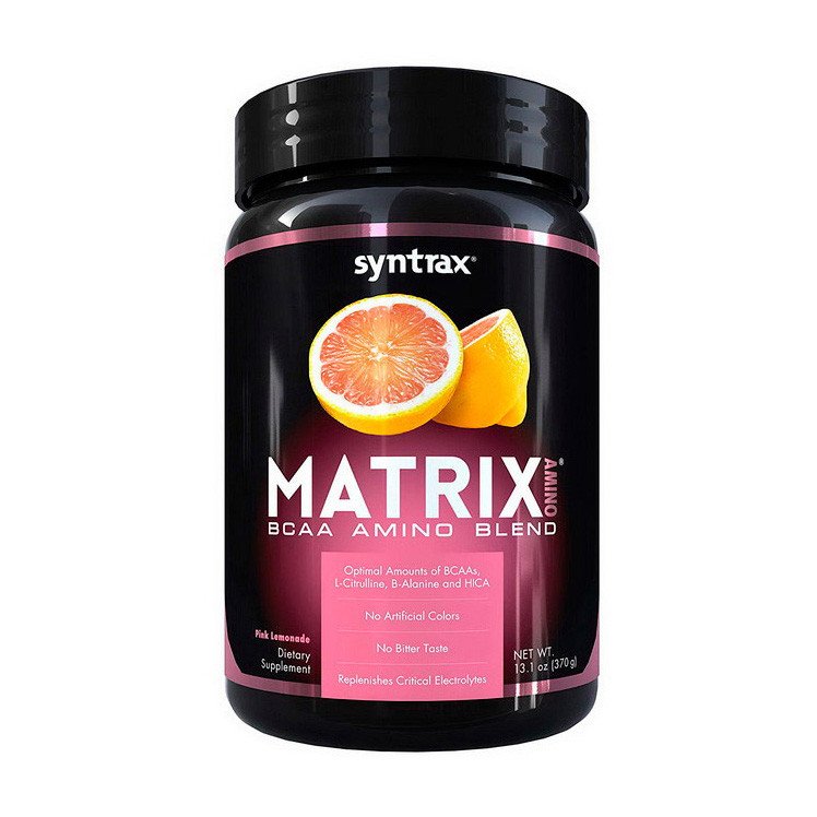БЦАА Syntrax  BCAA  Matrix amino (370 г) синтракс матрикс амино strawberry kiwi,  мл, Syntrax. BCAA