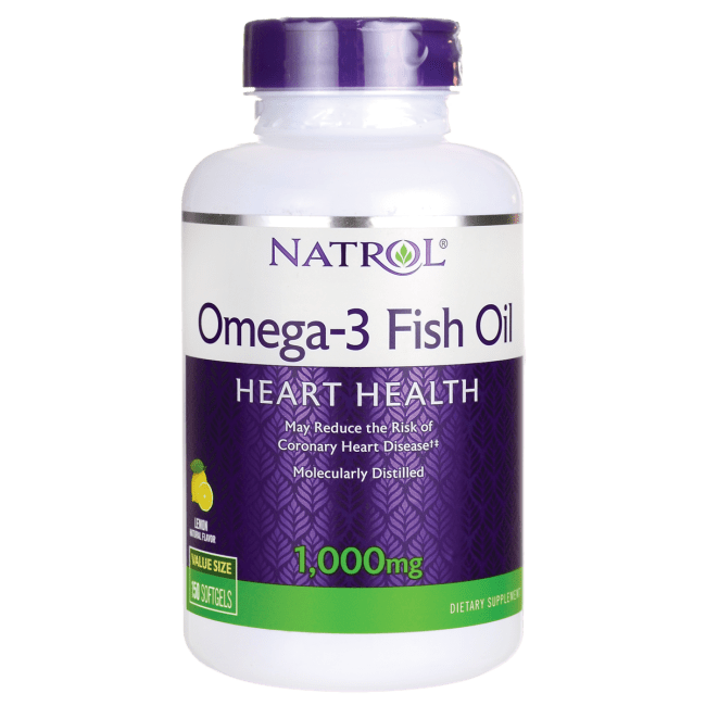 Omega-3 Fish Oil Lemon Flavor 1000 mg Natrol 150 Softgels,  мл, Natrol. Омега 3 (Рыбий жир). Поддержание здоровья Укрепление суставов и связок Здоровье кожи Профилактика ССЗ Противовоспалительные свойства 