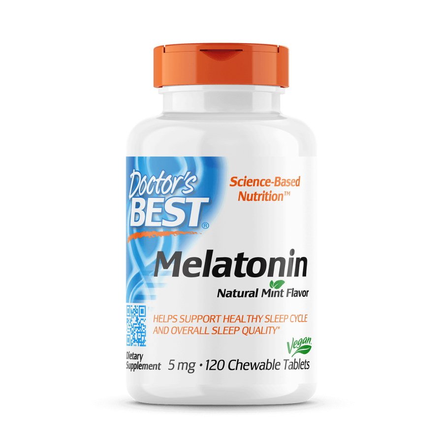 Восстановитель Doctor's Best Melatonin 5 mg, 120 жевательных таблеток,  мл, Doctor's BEST. Послетренировочный комплекс. Восстановление 