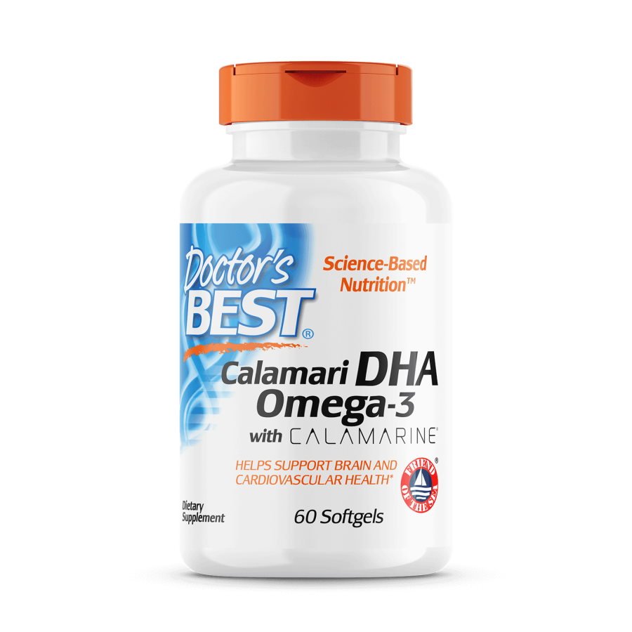 Жирные кислоты Doctor's Best Calamari DHA Omega-3, 60 капсул,  ml, Carlson Labs. Fats. General Health 