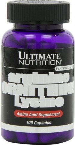 Arginine Ornithine Lysine 100 капс., 100 piezas, Ultimate Nutrition. Complejo de aminoácidos. 