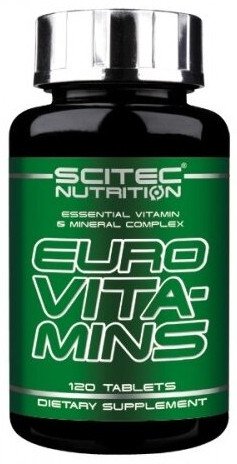 Euro Vita-Mins Scitec Nutrition 120 tabs,  мл, Scitec Nutrition. Витамины и минералы. Поддержание здоровья Укрепление иммунитета 