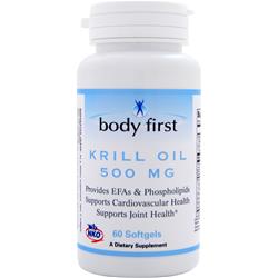 Krill Oil 500 mg, 60 шт, Body First. Омега 3 (Рыбий жир). Поддержание здоровья Укрепление суставов и связок Здоровье кожи Профилактика ССЗ Противовоспалительные свойства 