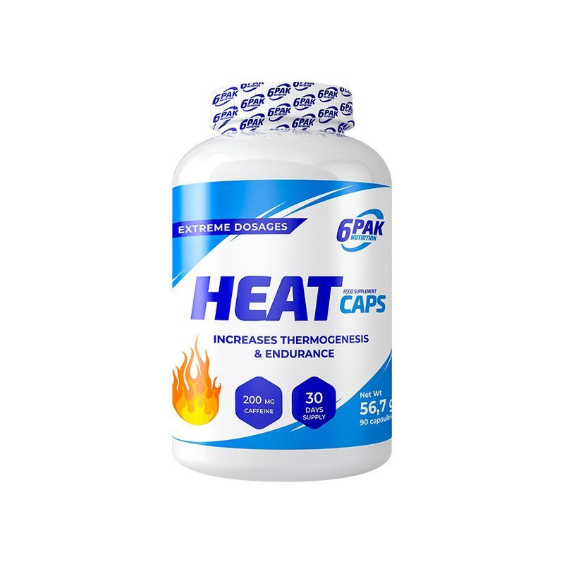 Жиросжигатель 6PAK Nutrition Heat Caps, 90 капсул,  мл, 6PAK Nutrition. Жиросжигатель. Снижение веса Сжигание жира 
