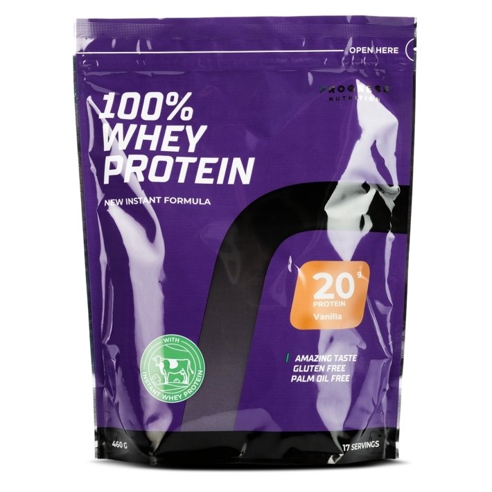 Протеин Progress Nutrition 100% Whey Protein, 460 грамм Ваниль,  мл, Progress Nutrition. Протеин. Набор массы Восстановление Антикатаболические свойства 