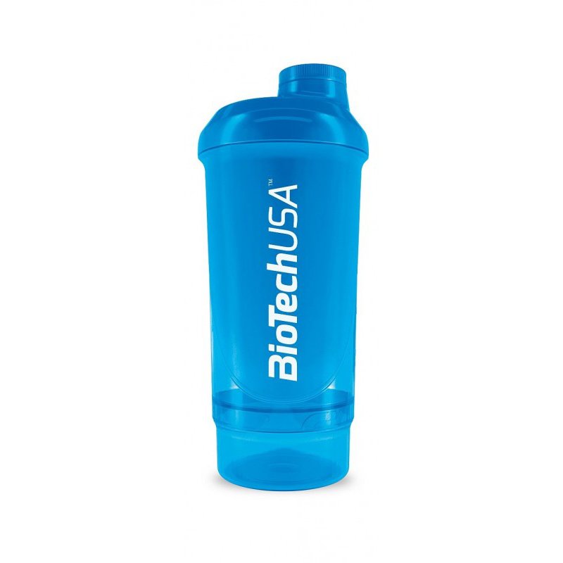 BioTech Шейкер Biotech Wave + Compact 500мл (+150мл), голубой, , 