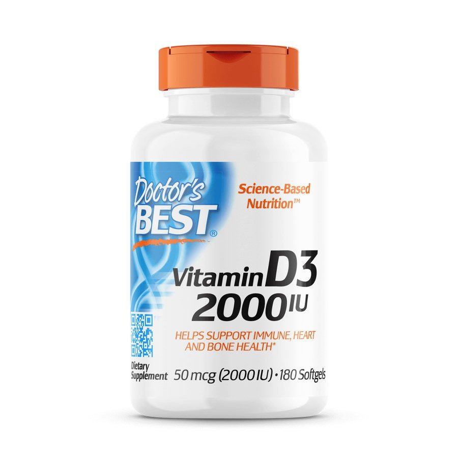 Doctor's BEST Витамины и минералы Doctor's Best Vitamin D3 2000 IU, 180 капсул, , 