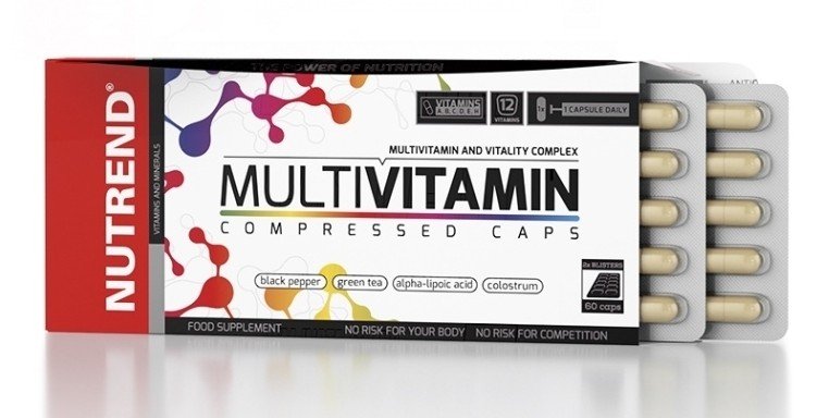 Multivitamin Compressed Caps, 60 шт, Nutrend. Витаминно-минеральный комплекс. Поддержание здоровья Укрепление иммунитета 