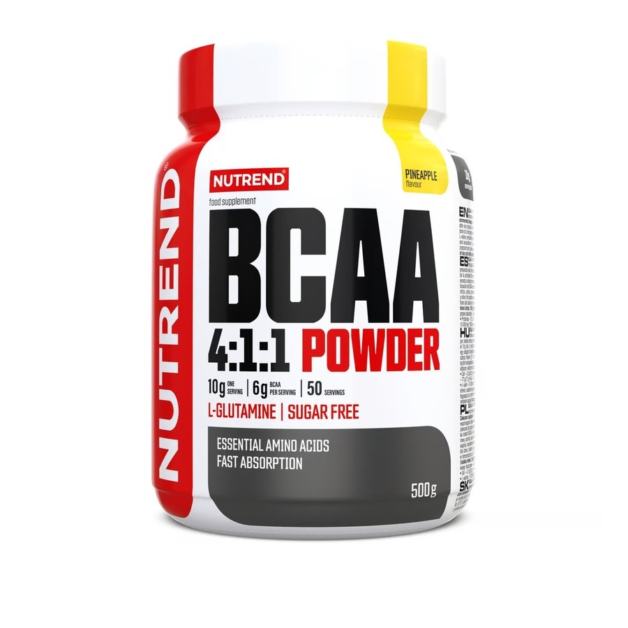 Аминокислота BCAA Nutrend BCAA 4:1:1, 500 грамм Ананас,  мл, Nutrend. BCAA. Снижение веса Восстановление Антикатаболические свойства Сухая мышечная масса 