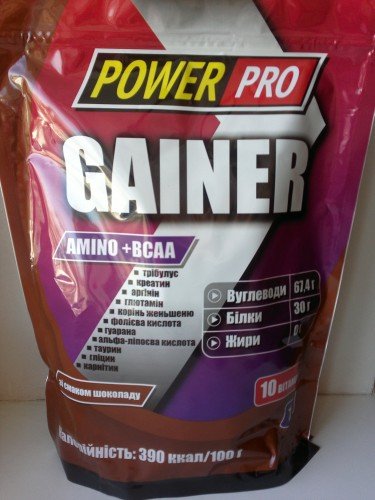 Gainer, 1000 g, Power Pro. Gainer. Mass Gain Energy & Endurance recovery 