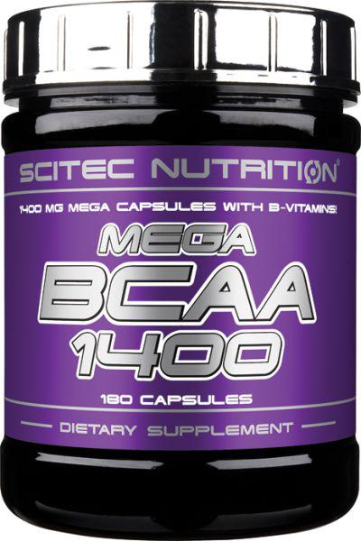 БЦАА Scitec Nutrition Mega BCAA 1400 (180 таблеток) мега скайтек,  мл, Scitec Nutrition. BCAA. Снижение веса Восстановление Антикатаболические свойства Сухая мышечная масса 