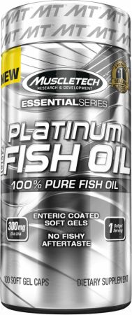 Platinum 100% Fish Oil, 100 шт, MuscleTech. Омега 3 (Рыбий жир). Поддержание здоровья Укрепление суставов и связок Здоровье кожи Профилактика ССЗ Противовоспалительные свойства 