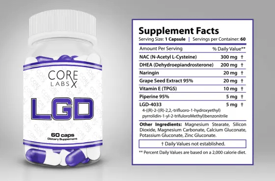 CORE LABS  X LGD 60 шт. / 60 servings,  ml, Core Labs. SARM
