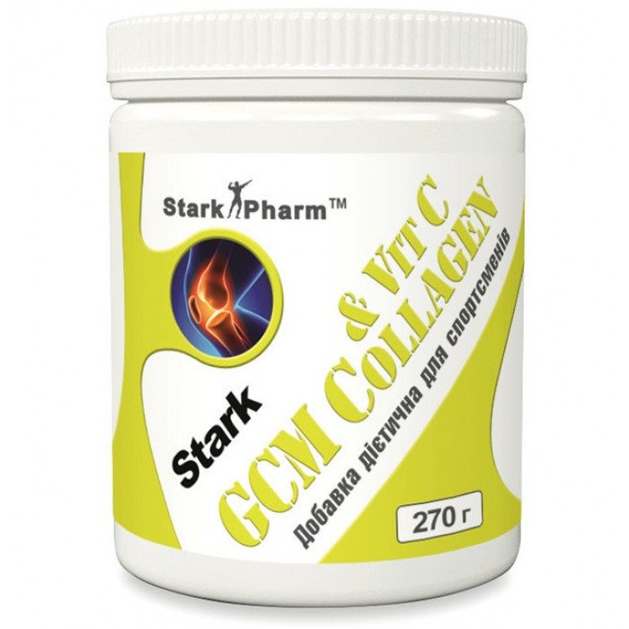 Спортивна добавка Stark Pharm GCM Collagen & Vitamin C 270 г,  ml, Stark Pharm. Collagen. General Health Ligament and Joint strengthening Skin health 