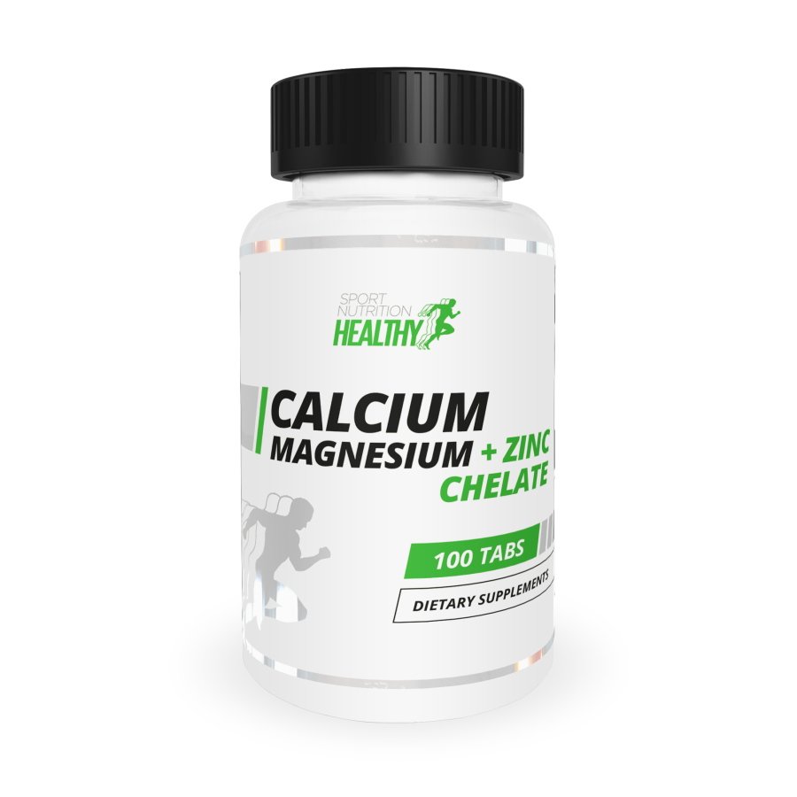 Витамины и минералы Healthy by MST Calcium Magnesium + Zinc Chelate, 100 таблеток,  ml, MST Nutrition. Vitamins and minerals. General Health Immunity enhancement 