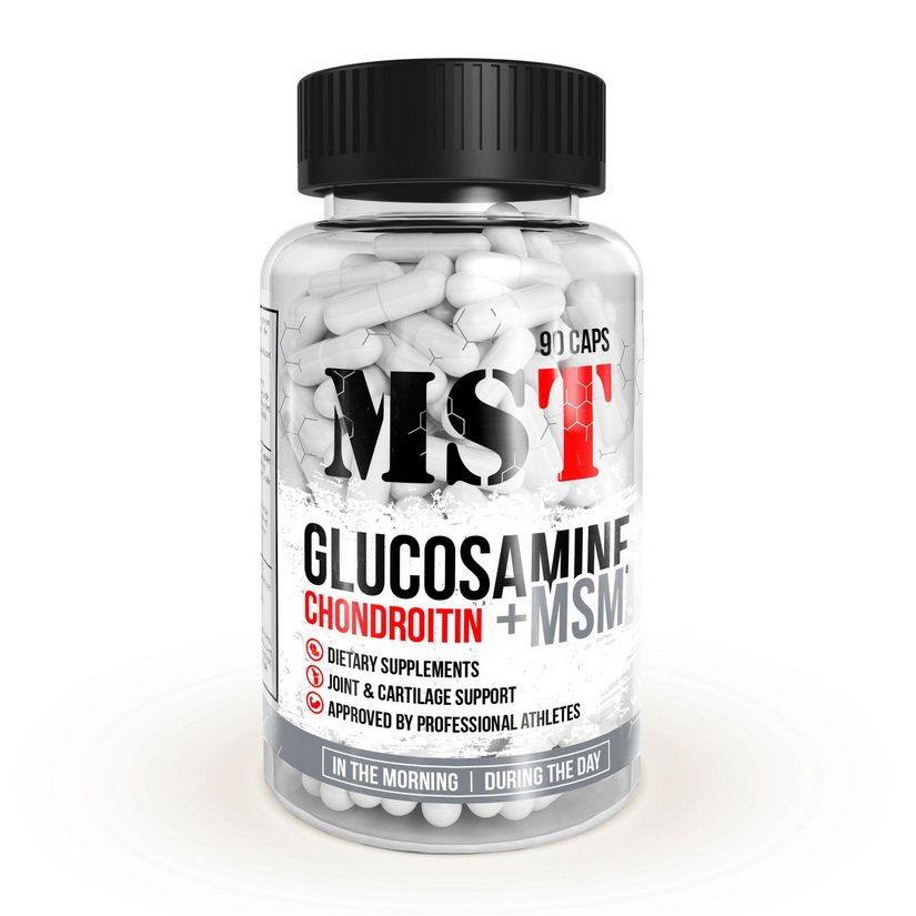 Для суставов и связок MST Glucosamine Chondroitin MSM, 90 капсул,  мл, MST Nutrition. Хондропротекторы. Поддержание здоровья Укрепление суставов и связок 