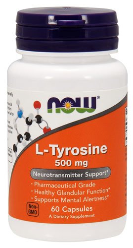 NOW L-Tyrosine 500 mg 60 капс Без вкуса,  ml, Now. L-Tyrosine. 