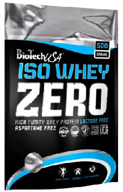 Iso Whey Zero, 500 г, BioTech. Сывороточный изолят. Сухая мышечная масса Снижение веса Восстановление Антикатаболические свойства 
